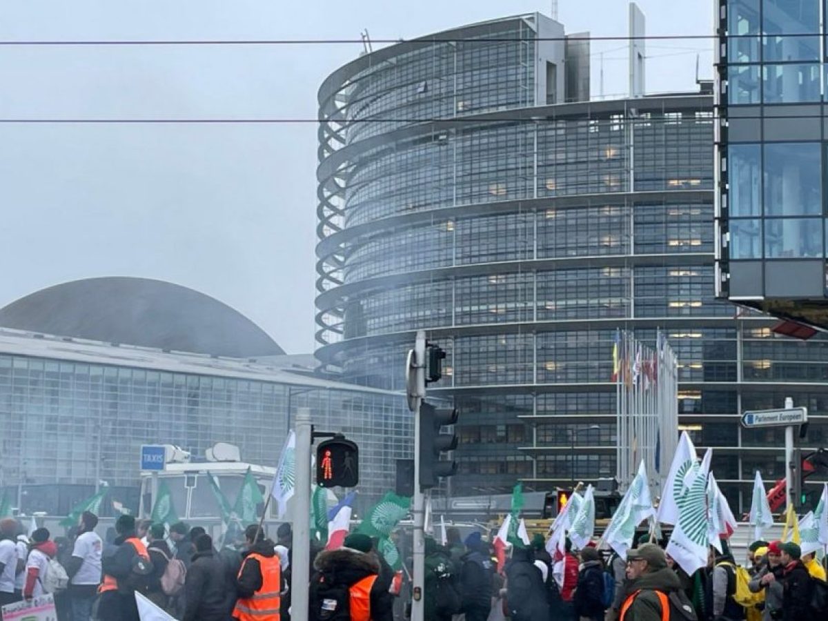 Εξαγριωμένοι αγρότες έξω από το Ευρωπαϊκό Κοινοβούλιο – Επανάσταση κατά της Συμφωνίας της ΕΕ με τη Mercosur